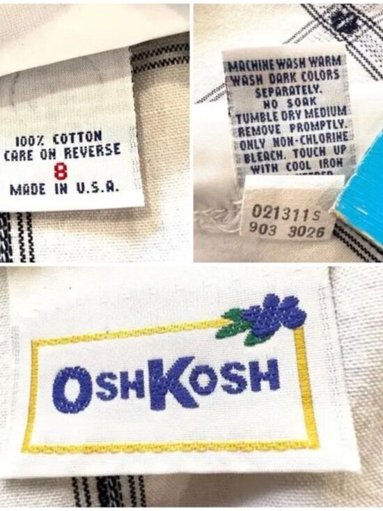 Vintage OshKosh Womens Dress 8 Cottage Country Prairie Blue‎ White Windowpane - Picture 5 of 8